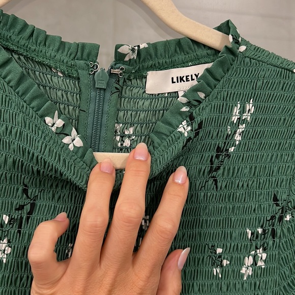 Likely - Size 2; Green Mini Dress - Picture 2 of 5